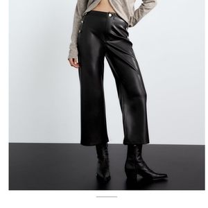 Zara faux leather cullotes size 8 Rare...Bloggers choice!